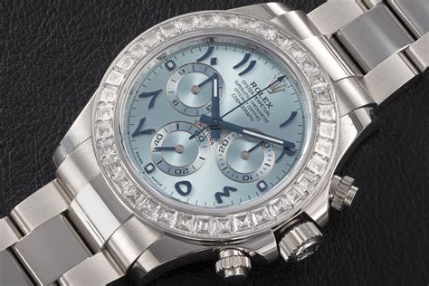 rolex daytona platinum baguette diamond.